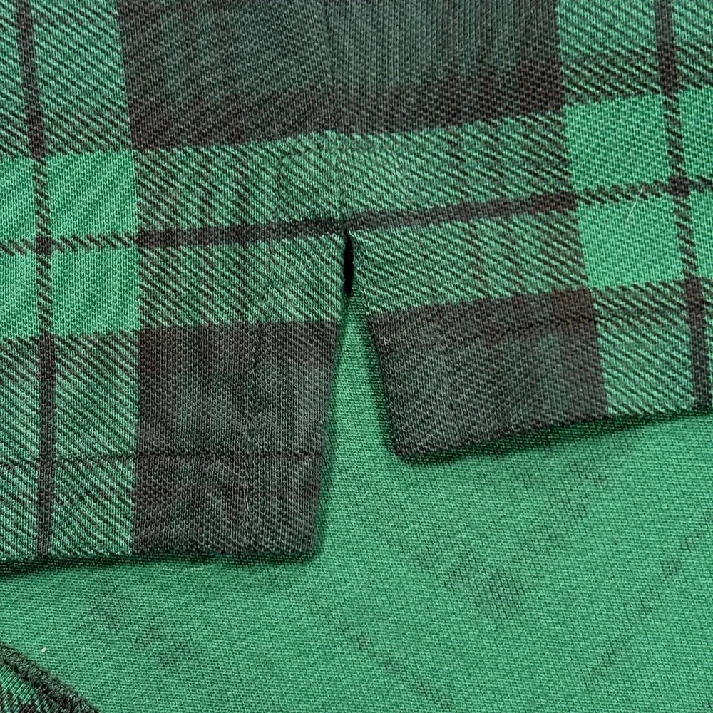 Polo Ralph Lauren Polo Shirt Mens XXL Green Black Plaid Tartan Slim Fit Pony NWT